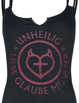 Neckholder - Glaube - S bis 4XL - für Damen - Größe S - schwarz - EMP exklusives Merchandise! - Frauen - female