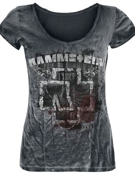 T-Shirt - In Ketten - XL bis 4XL - für Damen - Größe 4XL - dunkelgrau - Lizenziertes Merchandise! - Frauen