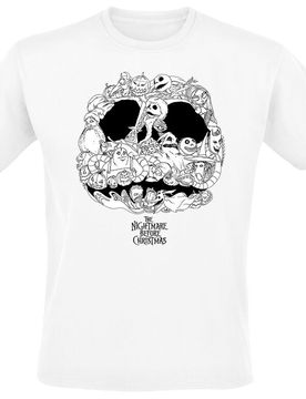 Disney T-Shirt - Jack Skellington - Jackolanterns - M bis 3XL - für Männer - Größe 3XL - weiß - Lizenzierter - Männer - male