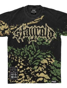 Camouflage/Flecktarn T-Shirt - Night Ops - Heavy Oversized T-Shirt - S bis 3XL - für Männer - Größe L - schwarz - Männer - male