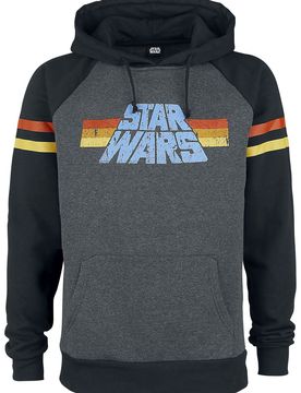 Kapuzenpullover - 77 - S - für Männer - Größe S - dunkelgrau meliert/schwarz - EMP exklusives Merchandise! - Männer - male