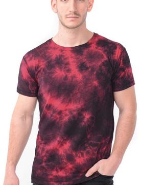 T-Shirt - Rex Tie Dye Red Black - S bis 4XL - für Männer - Größe 4XL - rot/schwarz - Männer - male