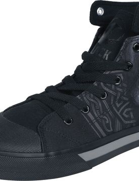 Sneaker high - Sneaker with Skull Print - EU37 bis EU47 - Größe EU37 - schwarz - Unisex - unisex