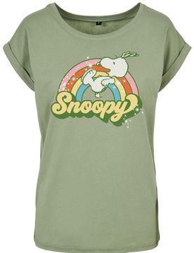T-Shirt - Snoopy - Retro Rainbow - S bis 4XL - für Damen - Größe M - grün - EMP exklusives Merchandise! - Frauen - female