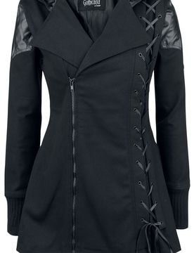 Gothic Übergangsjacke - Across The Night - S bis XXL - für Damen - Größe XL - schwarz - Frauen - female