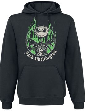 Disney Kapuzenpullover - Green Flames - S bis XXL - für Männer - Größe M - schwarz - Lizenzierter Fanartikel - Männer - male