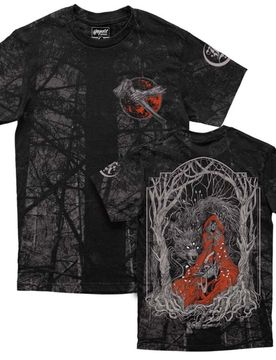 T-Shirt - In The Woods (tree) - Customized Regular T-Shirt (200GSM) - M bis 3XL - für Männer - Größe 3XL - schwarz/grau - Männer - male