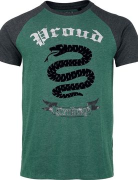 T-Shirt - Slytherin - Proud - S bis XXL - für Männer - Größe S - multicolor - Lizenzierter Fanartikel - Männer - male