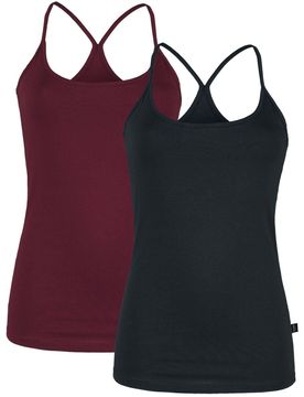 Top für Damen schwarz/bordeaux "Basic" von - Frauen - female