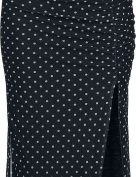 Rock knielang für Damen schwarz "Polka Dot Basic Rock" von - Frauen