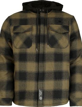 Übergangsjacke - WCC HELL BENT FLANNEL JACKET - OLIVE/BLACK - XXL - für Männer - Größe XXL - oliv/schwarz - Männer - male