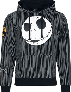 Disney Kapuzenpullover - Pinstripe Jack - S bis XXL - für Männer - Größe XXL - schwarz - EMP exklusives Merchandise! - Männer - male