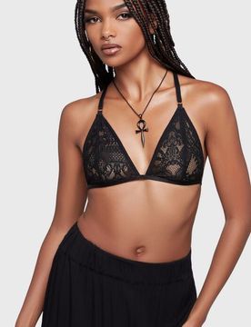 Gothic BH - Twilight Boho Summer - Moura Bralet - XS bis XL - für Damen - Größe XL - schwarz - Frauen - female
