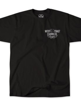 T-Shirt - WCC Motorcycle Tee Black/White - S - für Männer - Größe S - schwarz - Männer - male
