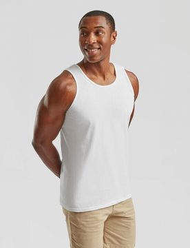 Tank-Top - VALUEWEIGHT ATHLETIC VEST - S bis XXL - für Männer - Größe L - weiß - Männer - male