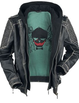 DC Comics Lederjacke - The Joker - S bis 3XL - für Männer - Größe S - schwarz - EMP exklusives Merchandise! - Männer - male
