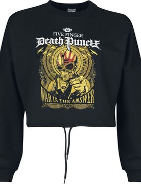 Sweatshirt - War Is The Answer - XL - für Damen - Größe XL - schwarz - EMP exklusives Merchandise! - Frauen - female