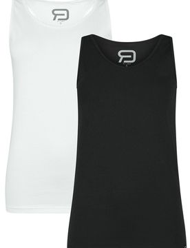 Top für Damen schwarz/weiß "Basic Double Pack" von - Frauen - female