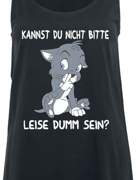 Top - Kannst du nicht bitte leise dumm sein? - S bis 5XL - für Damen - Größe XL - schwarz - Frauen - female