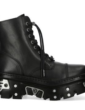 Gothic Stiefel - M-WALL083CCT-S13 - EU36 bis EU47 - Größe EU37 - schwarz - Unisex - unisex