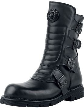 Gothic Stiefel - Crust Black - EU40 bis EU47 - für Männer - Größe EU47 - schwarz - Männer - male