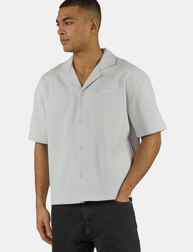 Kurzarmhemd - Troy Plissee Summer Shirt - S bis XXL - für Männer - Größe XXL - grau - Männer - male