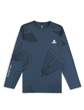 Gaming Langarmshirt - icons - S bis XXL - für Männer - Größe S - dunkelblau - Männer - male