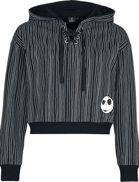 Disney Kapuzenpullover - Pinstripe Jack - S bis XXL - für Damen - Größe XL - schwarz - EMP exklusives Merchandise! - Frauen - female