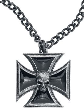 Mittelalter Halskette - Black Knight's Cross - Unisex - unisex