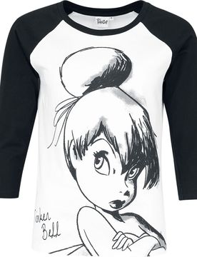 Disney T-Shirt - Tinker Bell - Sketch - S bis 3XL - für Damen - Größe L - weiß/schwarz - EMP exklusives Merchandise! - Frauen - female
