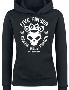 Kapuzenpullover - Skull Knuckles - M bis XXL - für Damen - Größe L - schwarz - Lizenziertes Merchandise! - Frauen - female