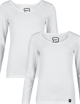 Langarmshirt für Damen weiß "Doppelpack Longsleeves Weiß" von - Frauen - female