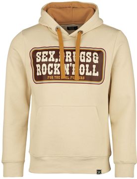 Kapuzenpullover - Rock'N'Roll Hoodie - M bis 4XL - für Männer - Größe L - beige - Männer - male