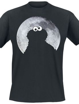 T-Shirt - Cookie Monster - Moonlight - S bis 5XL - Größe 5XL - schwarz - Lizenzierter Fanartikel - Unisex - unisex