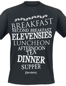 T-Shirt - Hobbit Meals - S bis 4XL - für Männer - Größe 4XL - schwarz - EMP exklusives Merchandise! - Männer - male