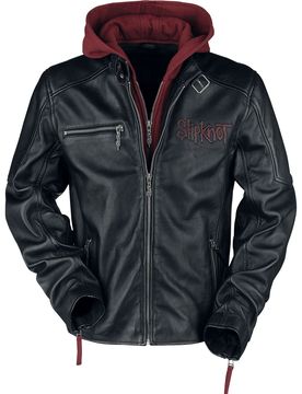 Lederjacke - EMP Signature Collection - S bis 3XL - für Männer - Größe L - schwarz/rot - EMP exklusives Merchandise! - Männer - male