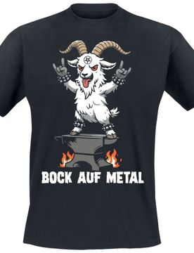 T-Shirt - Bock auf Metal - M bis 3XL - für Männer - Größe M - schwarz - Männer - male