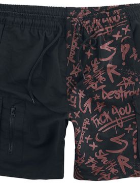 Badeshort für Männer schwarz/rot "Badeshorts mit Print" von - Männer