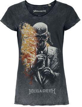 T-Shirt - Dark Flames - S bis 4XL - für Damen - Größe 4XL - grau - EMP exklusives Merchandise! - Frauen - female
