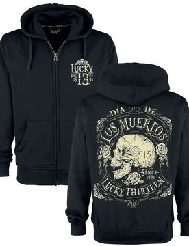Rockabilly Kapuzenjacke - Dead Skull - S bis 3XL - für Männer - Größe XXL - schwarz - Männer - male