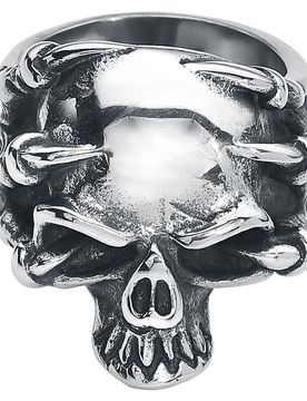 Gothic Ring - Klauenschädel - für Männer - silberfarben - Männer - male