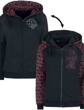 Kapuzenjacke - S bis 5XL - für Damen - Größe M - schwarz/rot - Lizenziertes Merchandise! - Frauen