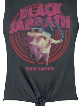 Top - Amplified Collection - Paranoid - S bis XL - für Damen - Größe L - charcoal - Lizenziertes Merchandise! - Frauen