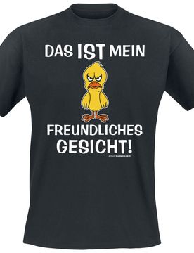 T-Shirt - Das ist mein freundliches Gesicht! - M bis 4XL - für Männer - Größe XXL - schwarz - Männer - male
