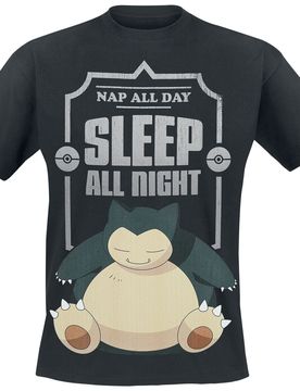 Gaming T-Shirt - Relaxo - Sleep All Night - L bis XL - Größe XL - schwarz - EMP exklusives Merchandise! - Unisex - unisex