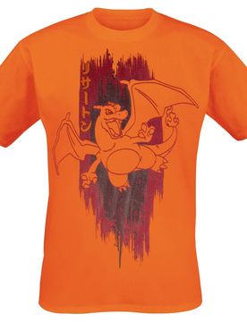 Gaming T-Shirt - Glurak - S bis M - für Männer - Größe S - orange - EMP exklusives Merchandise! - Männer - male