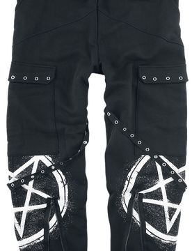 Gothic Stoffhose - Sweatpants With Pockets and Straps - S bis 5XL - für Männer - Größe 3XL - schwarz - Männer - male