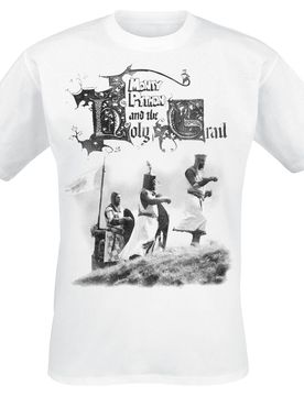 T-Shirt - Holy Grail Knight Riders - S bis 3XL - für Männer - Größe M - weiß - Lizenzierter Fanartikel - Männer - male