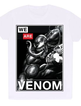 Marvel T-Shirt - Venom Poster - S bis XXL - für Männer - Größe M - weiß - Lizenzierter Fanartikel - Männer - male