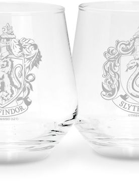 Glas-Set - Gryffindor & Slytherin - durchsichtig - Lizenzierter Fanartikel - None - unisex
